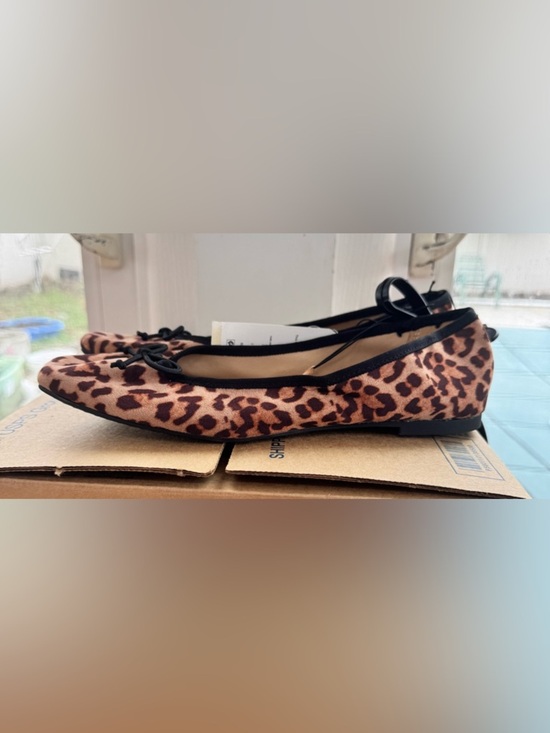 Time and Tru Shoes - Time and Tru Women's Leopard Print Ballet Flats Size 9.5 NWT Memory Foam Bow